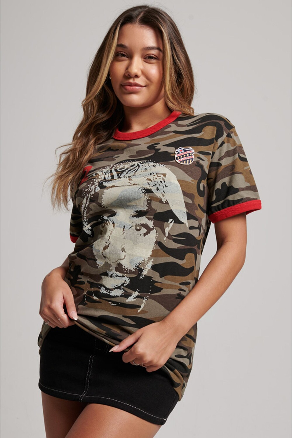 

Футболка с вырезом бойфренда Allstars TP с принтом Superdry, зеленый