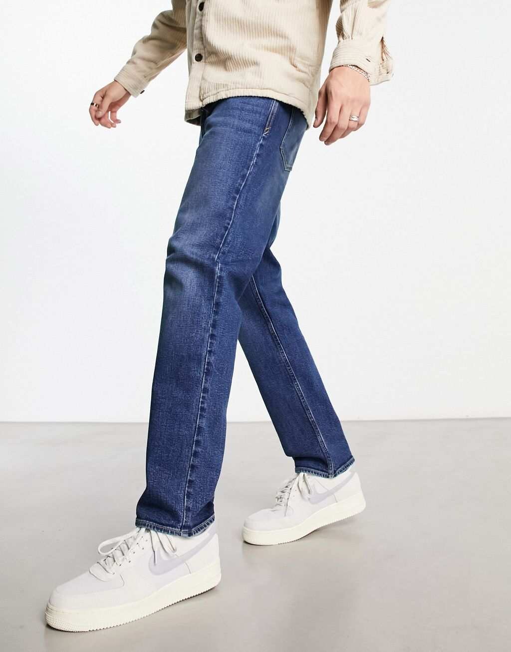 

Темно-синие узкие жесткие джинсы New Look emmett
