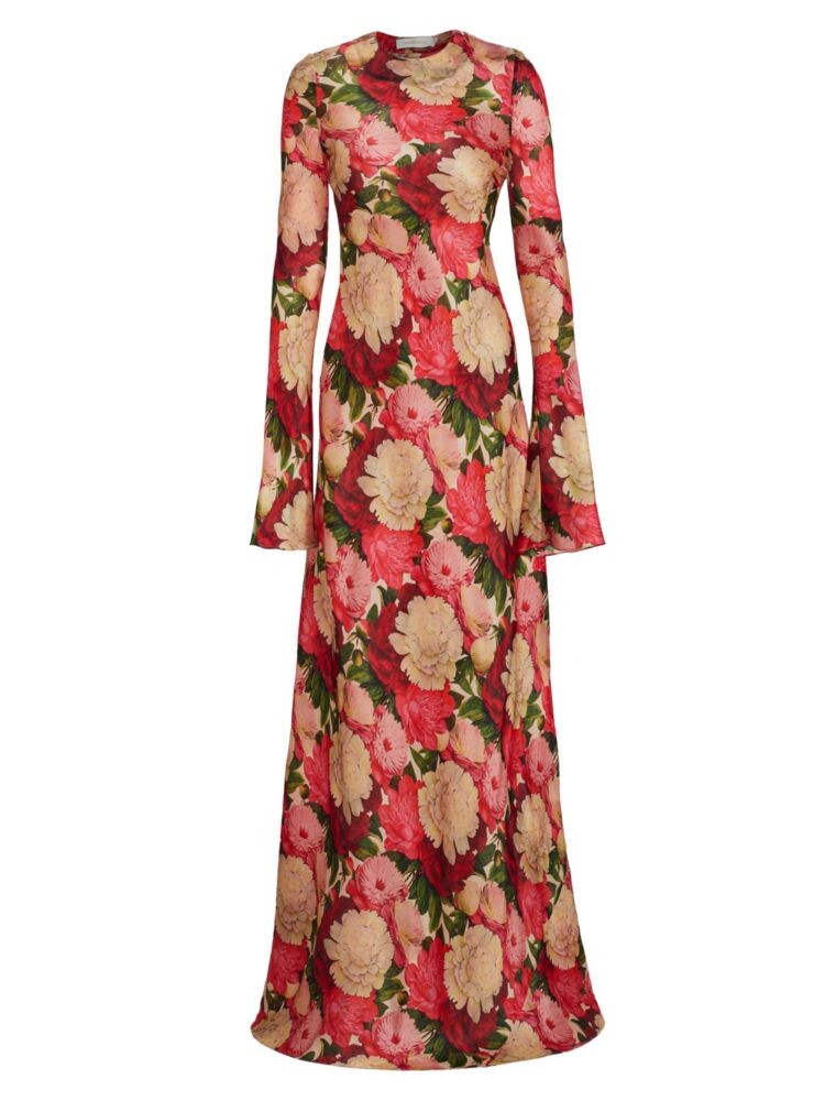

Платье с длинными рукавами и цветочным принтом Wonderland Zimmermann, цвет Pink Peonies Multi