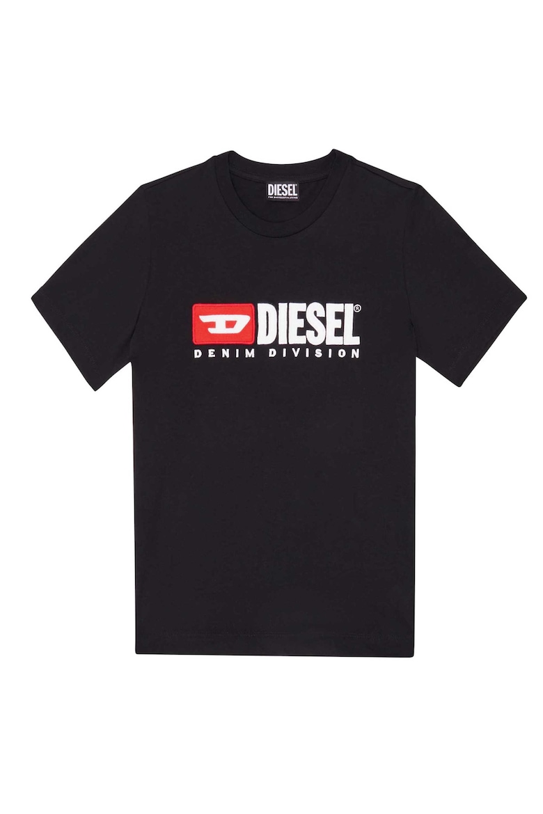 

Футболка с овальным вырезом и логотипом Diesel, черный