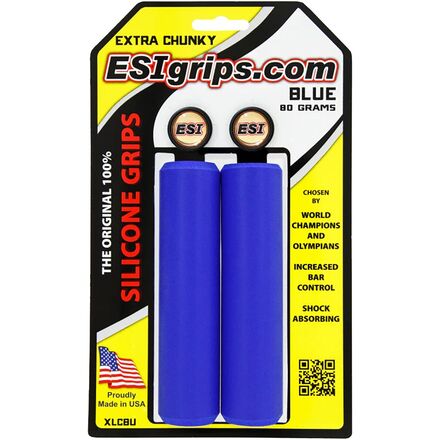 Очень массивные ручки для горного велосипеда ESI Grips, синий