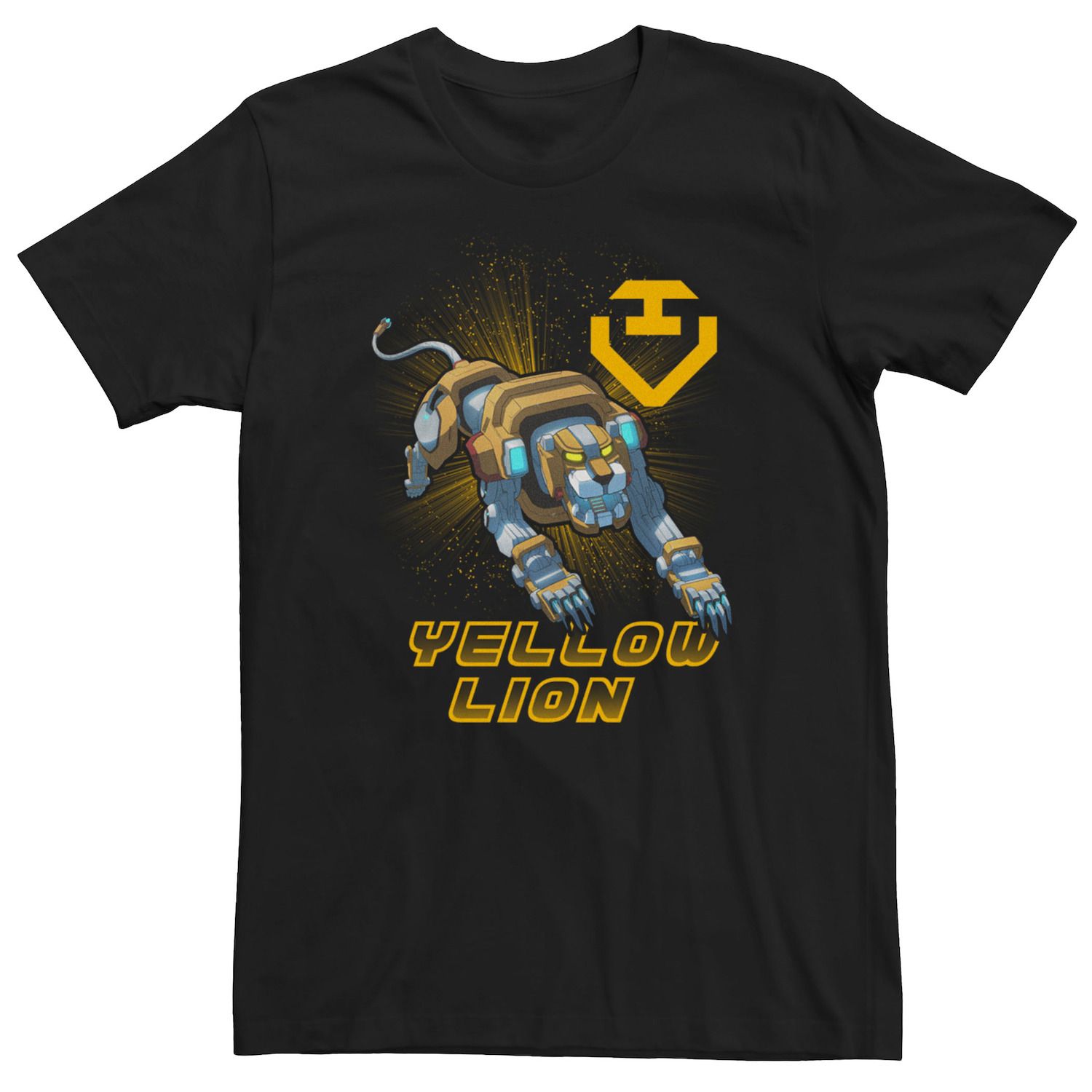 Мужская футболка Voltron: Legendary Defender, желтый лев Licensed Character мужская футболка лев и львица s желтый