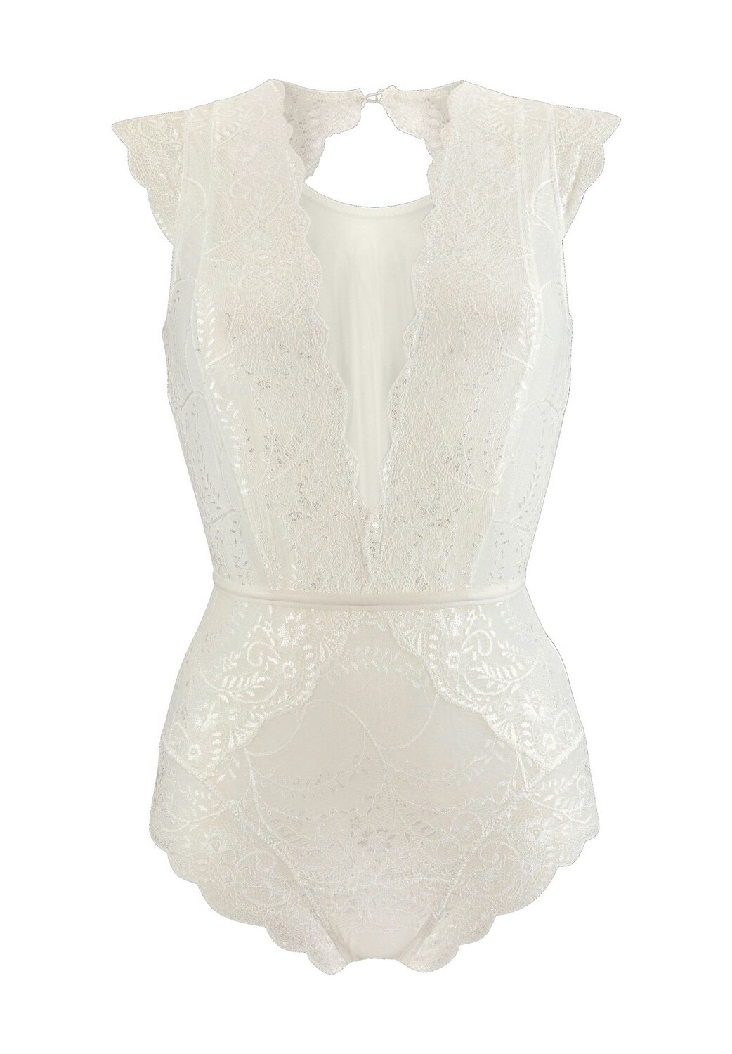 

Женское кружевное боди Temptation с вышивкой LASCANA, цвет Cream