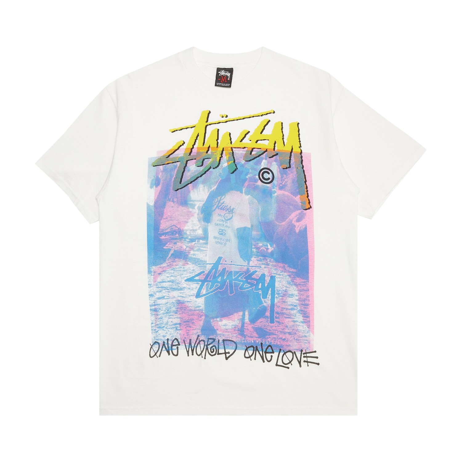 

Футболка Stussy Gear One World One Love, цвет Белый