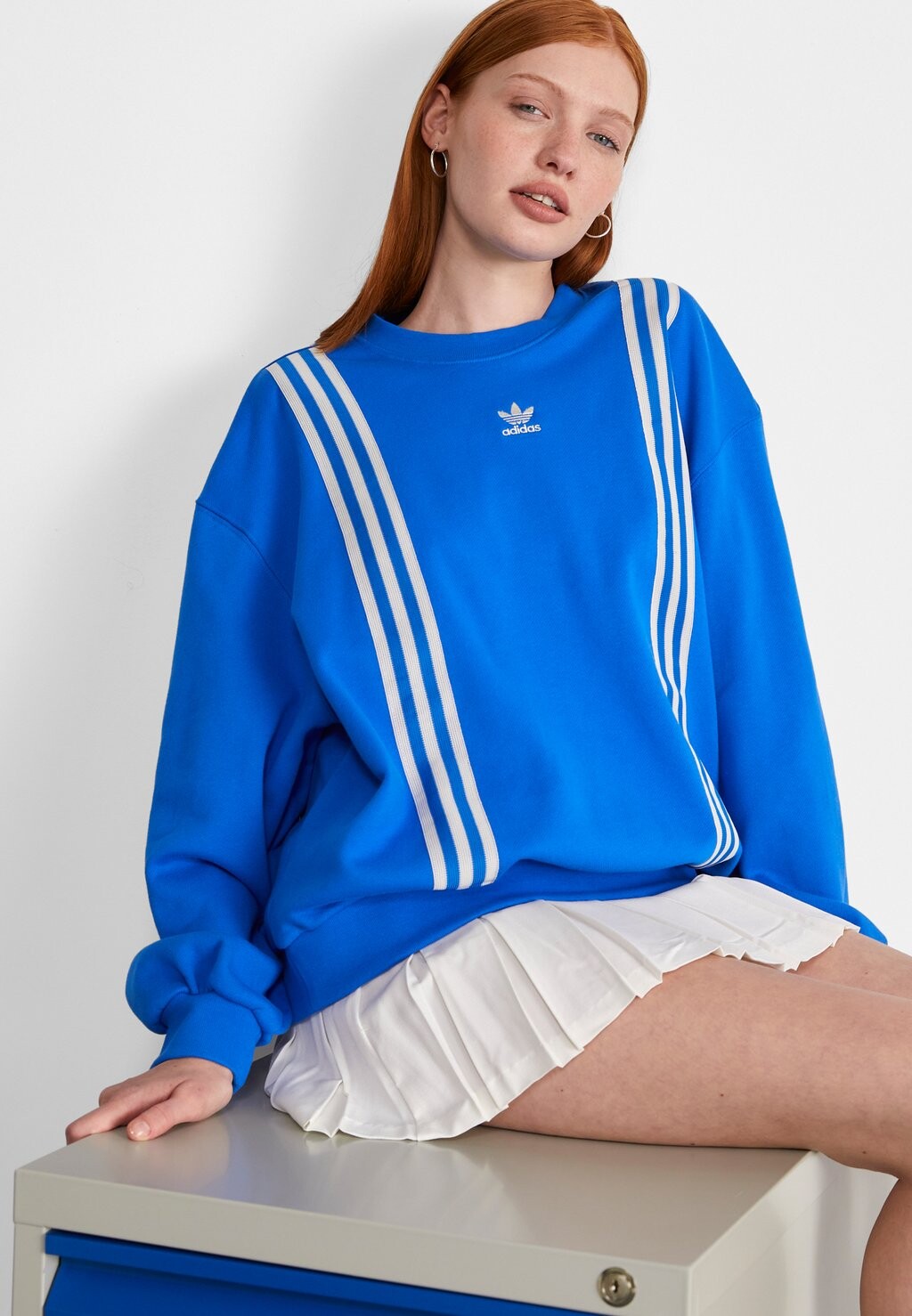 

Толстовка adidas Originals Adicolor 70S, синий птица