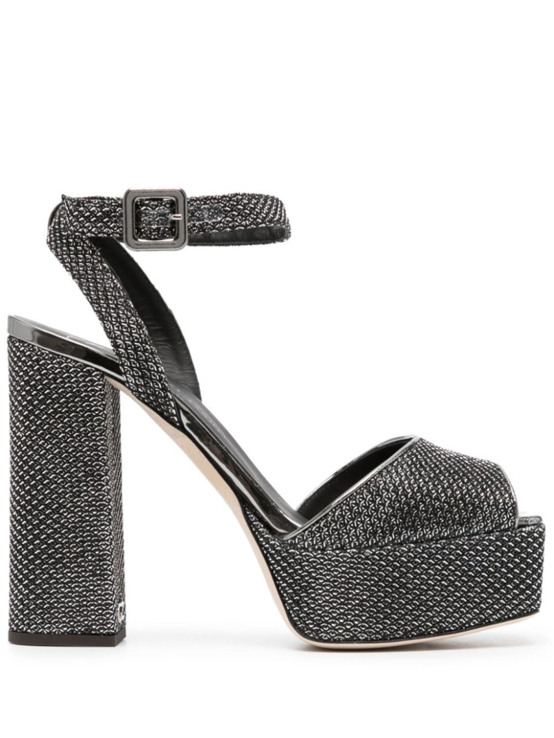 

Giuseppe Zanotti босоножки с эффектом металлик, серебристый
