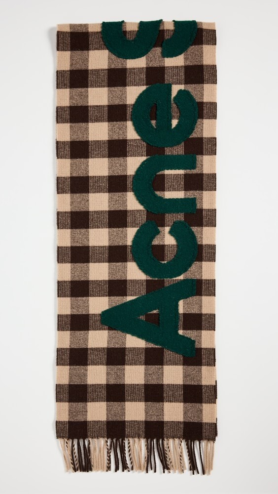 

Шарф Acne Studios Heavy, коричневый