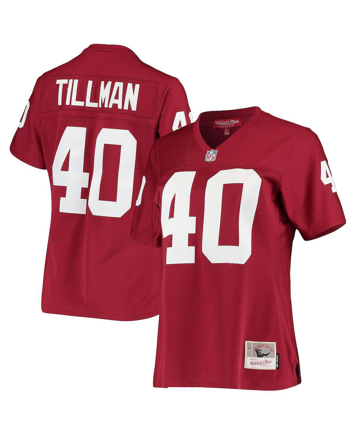 

Женская футболка команды Pat Tillman Cardinal Arizona Cardinals Legacy Replica Team Mitchell & Ness