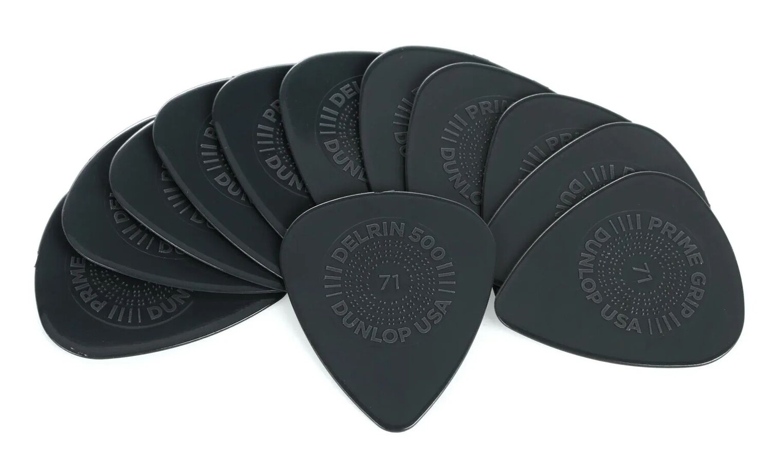

Медиаторы Dunlop 450P071 Prime Grip Delrin 500, 0,71 мм, 12 шт.