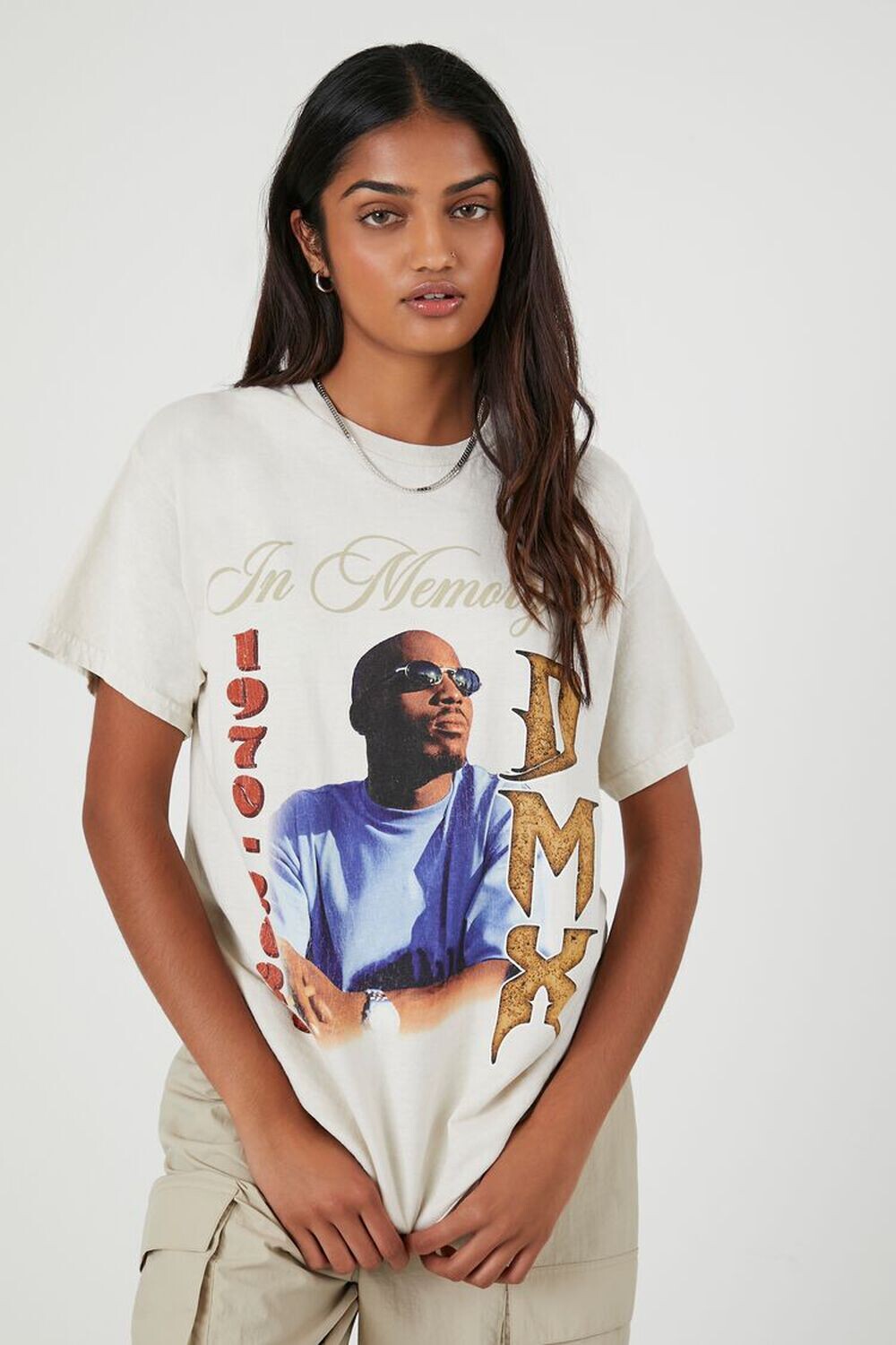 

Футболка оверсайз с графическим рисунком DMX Forever 21, кремовый, Бежевый