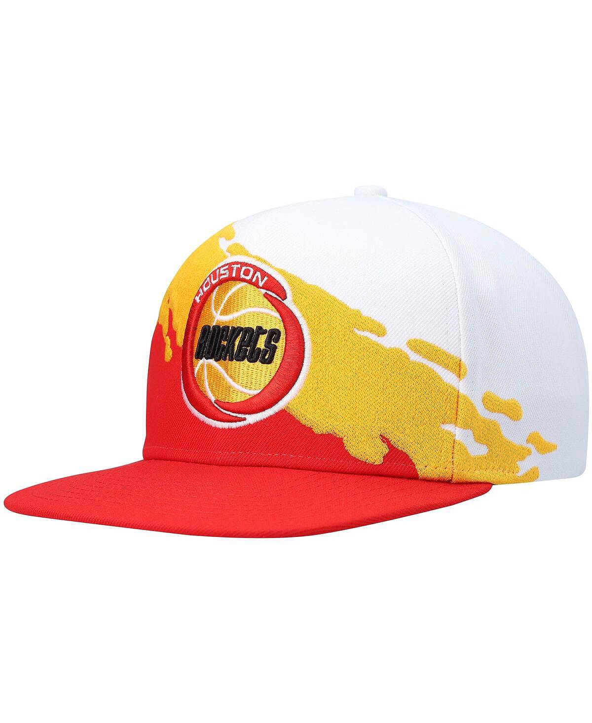 

Мужская бело-красная кепка Houston Rockets Hardwood Classics Paintbrush Snapback Mitchell & Ness