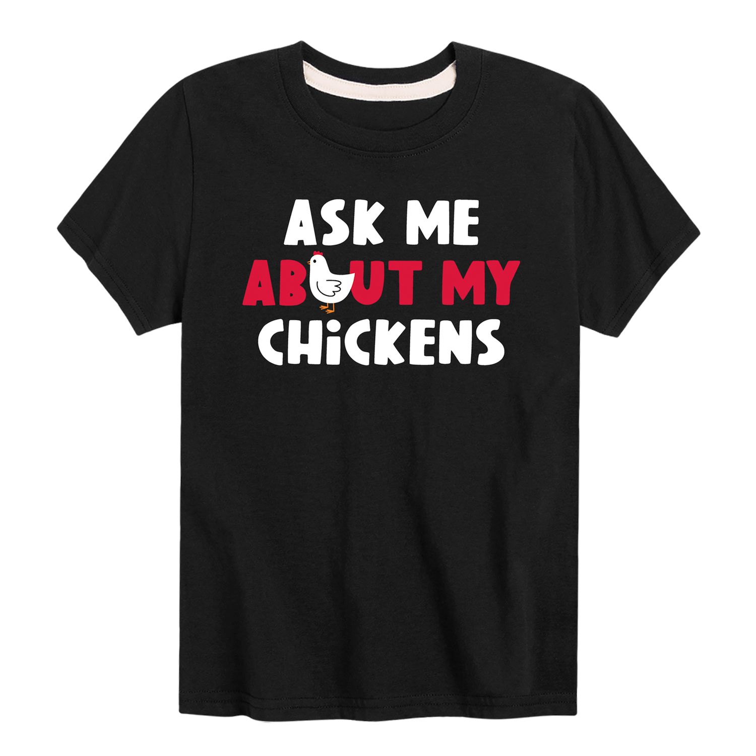 

Футболка с рисунком «Спроси меня о моих цыплятах» для мальчиков 8–20 лет Licensed Character