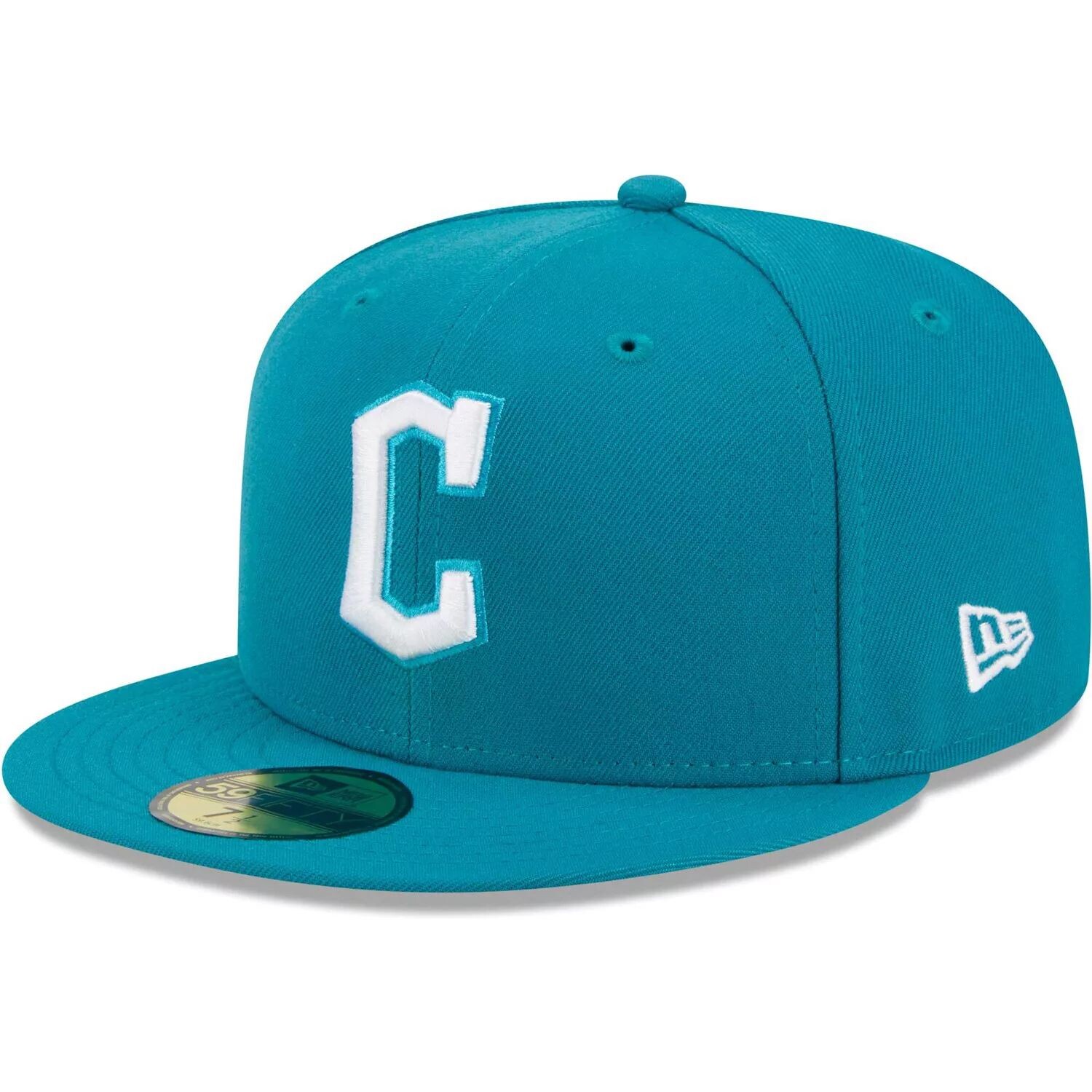 

Мужская приталенная кепка New Era бирюзового цвета Cleveland Guardians 59FIFTY