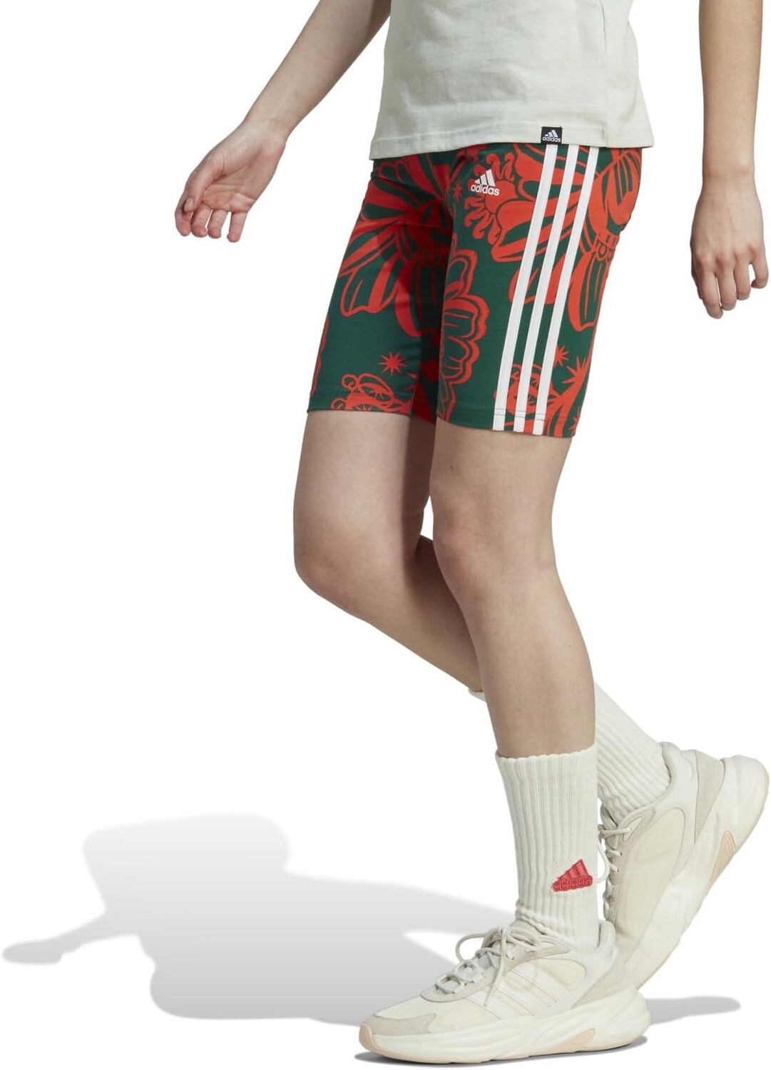 Фермерские велосипедные шорты adidas, цвет Collegiate Green/Semi Solar Red