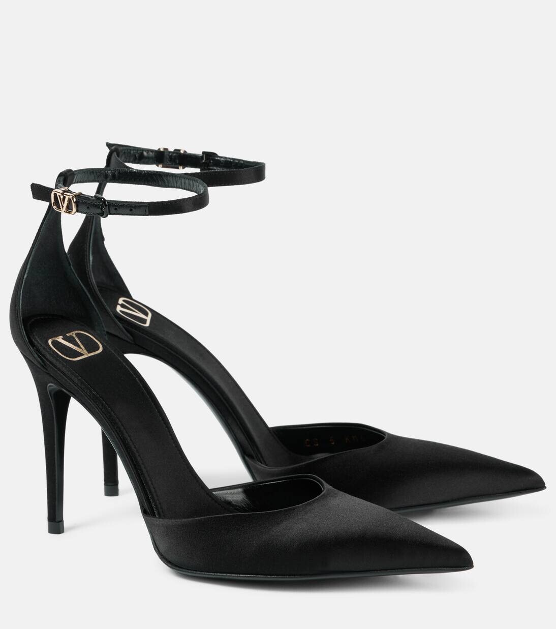 

Атласные туфли Eveninglam Valentino Garavani, черный