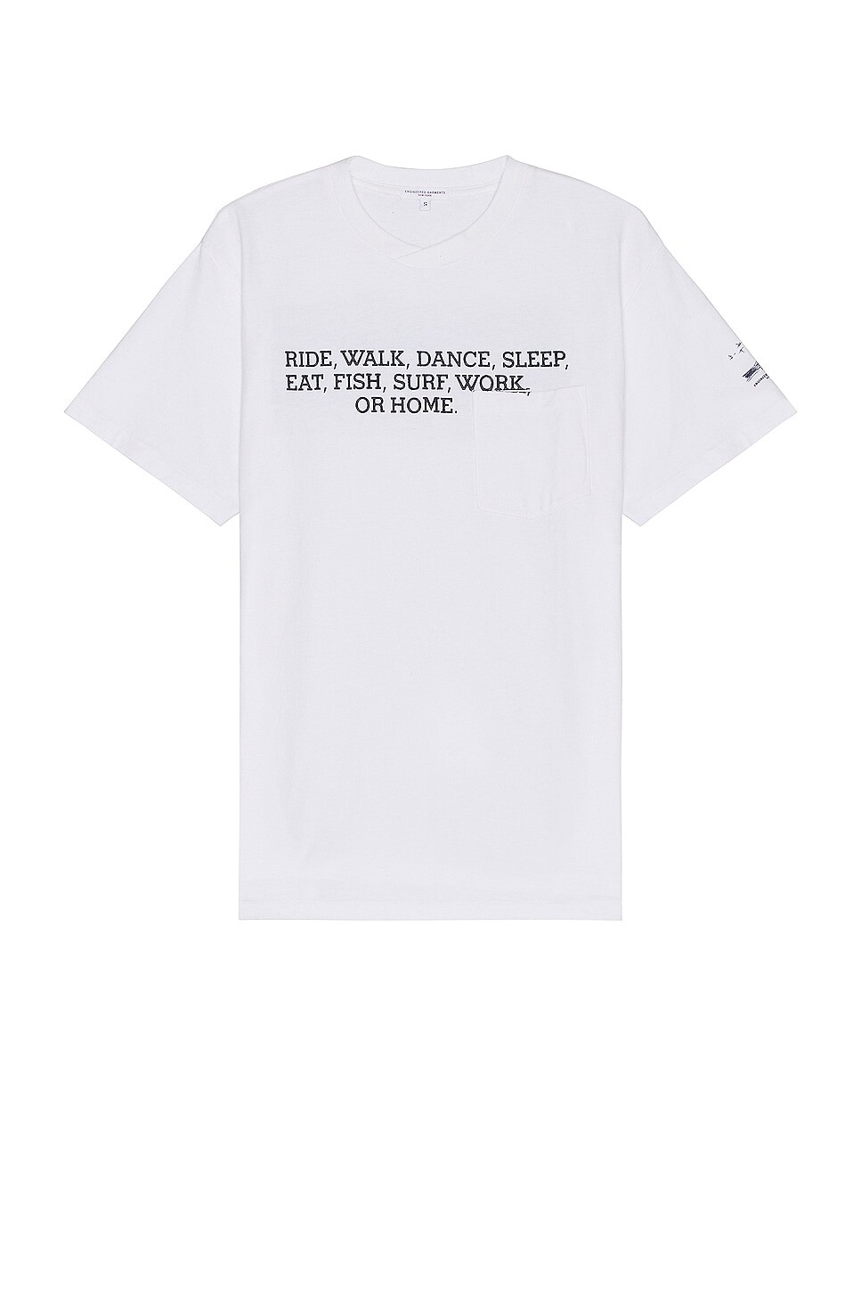 

Футболка Engineered Garments Printed Cross Crew Neck, белый