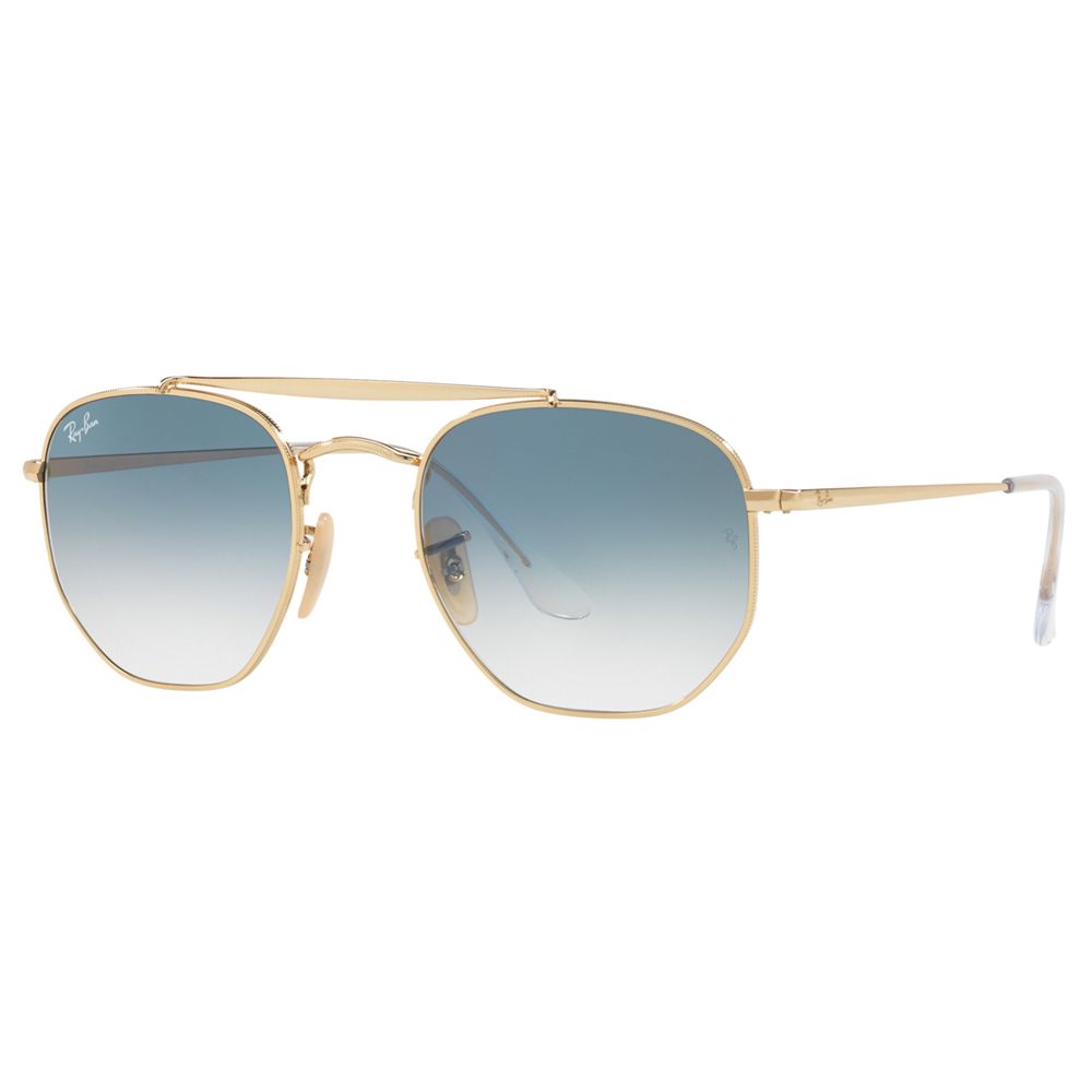 Женские солнцезащитные очки Ray-Ban RB3648 The Marshal Square, золотисто-синий с градиентом