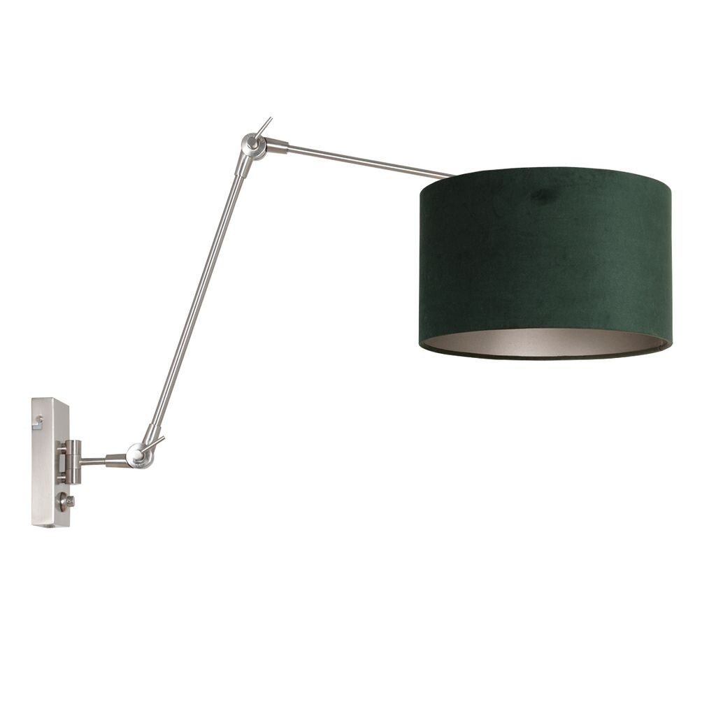 

Настенный светильник Steinhauer Prestige Chic 1-лампочка сталь Geborsteld/велюр зеленый 80x30см