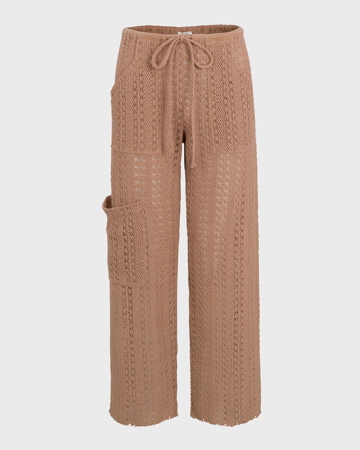 

Свободные брюки Finley с кулиской, связанные крючком Splendid, цвет Teak