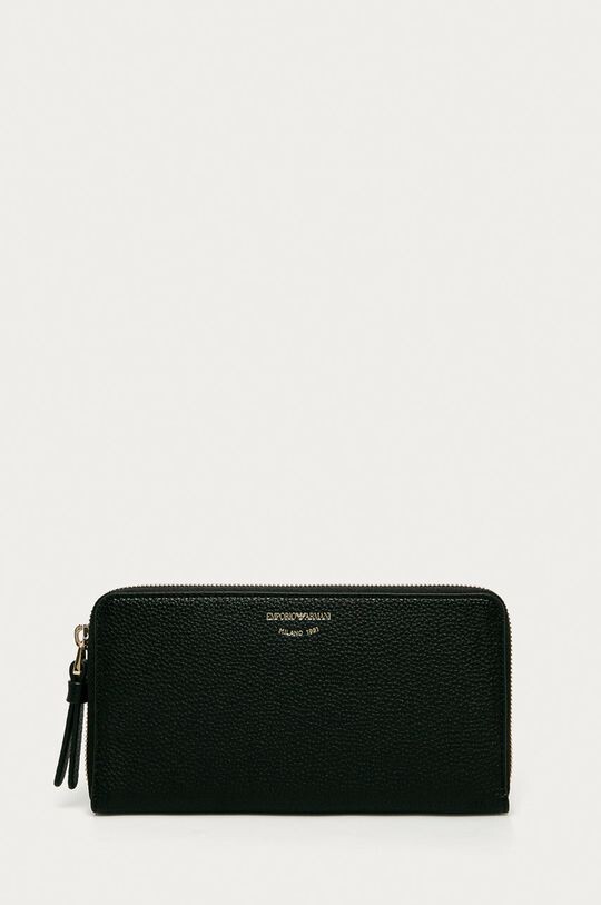 

Кожаный кошелек Emporio Armani, черный