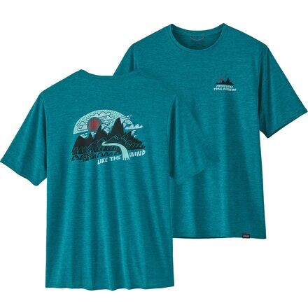 

Рубашка Cap Cool Daily с рисунком — Lands мужская Patagonia, цвет Like the Wind/Belay Blue X-Dye