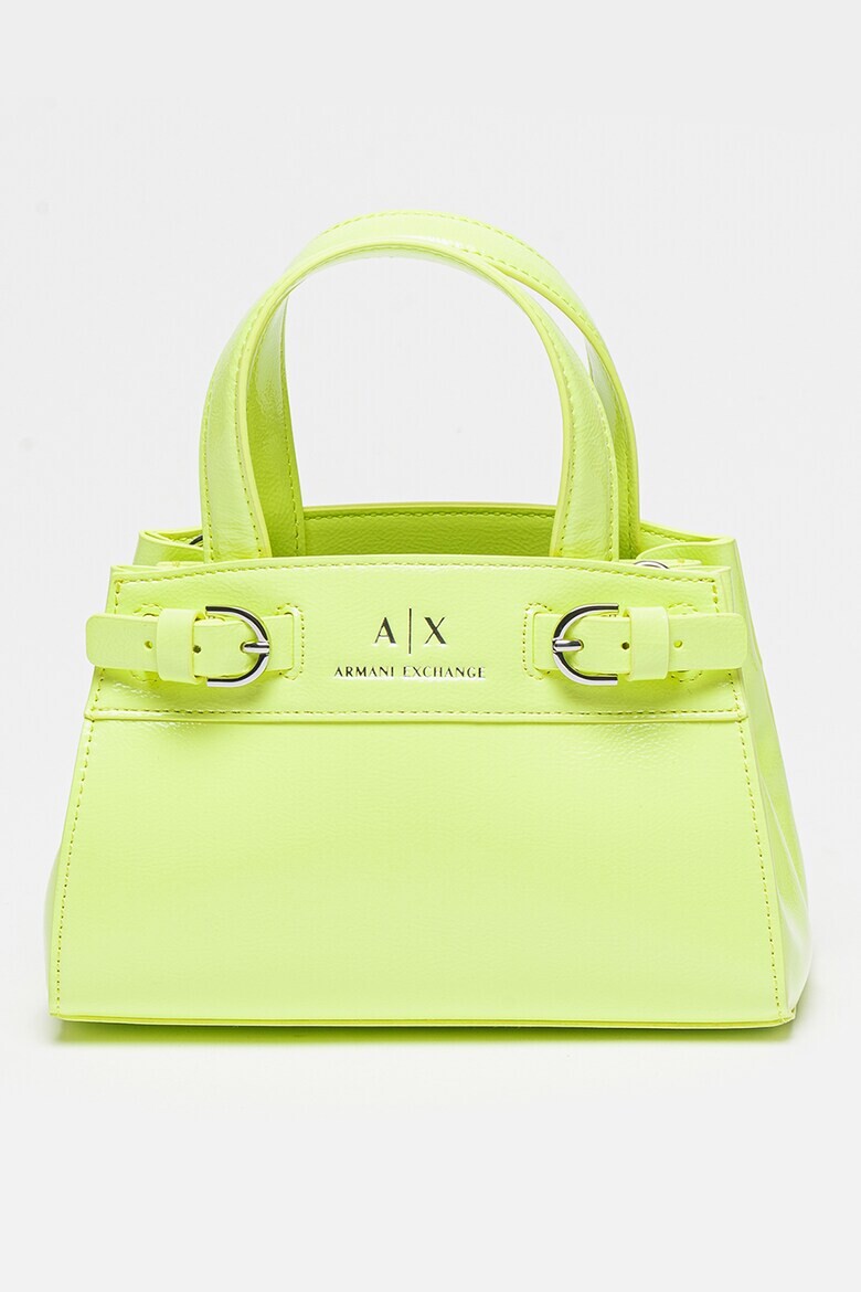 

Сумка из лакированной экокожи Armani Exchange, зеленый