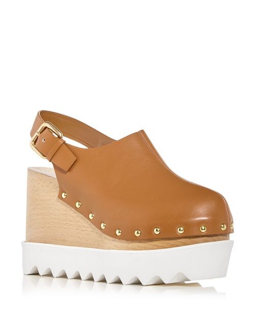 

Женские сабо на платформе Elyse с открытой пяткой и танкеткой Stella McCartney, цвет Tan/Beige