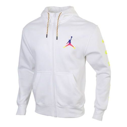 

Толстовка Air Jordan Sports Fleece Lined Hooded Jacket Men's White, белый