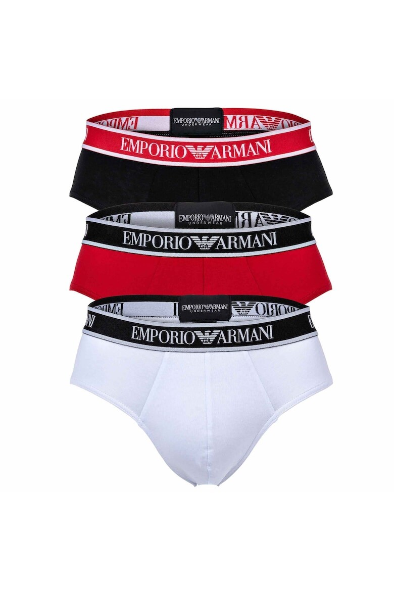 

Трусики с логотипом - 3 пары Emporio Armani, красный