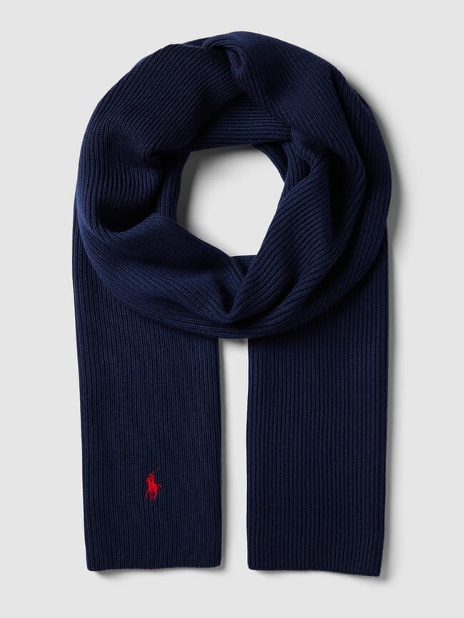 

Шарф с пришивной этикеткой Polo Ralph Lauren, темно-синий