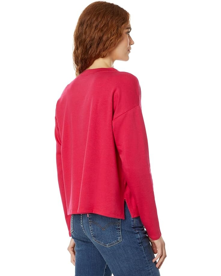 

Топ Eileen Fisher High Crew Neck Boxy Top, цвет Azalea