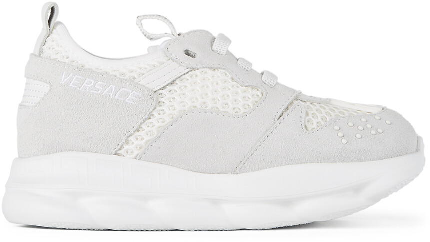

Детские бело-серые кроссовки Chain Reaction 2 White EU Versace