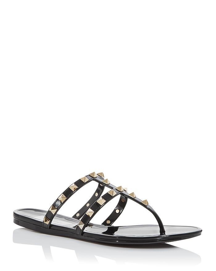 

Женские летние сандалии Rockstud из ПВХ с ремешками Valentino Garavani