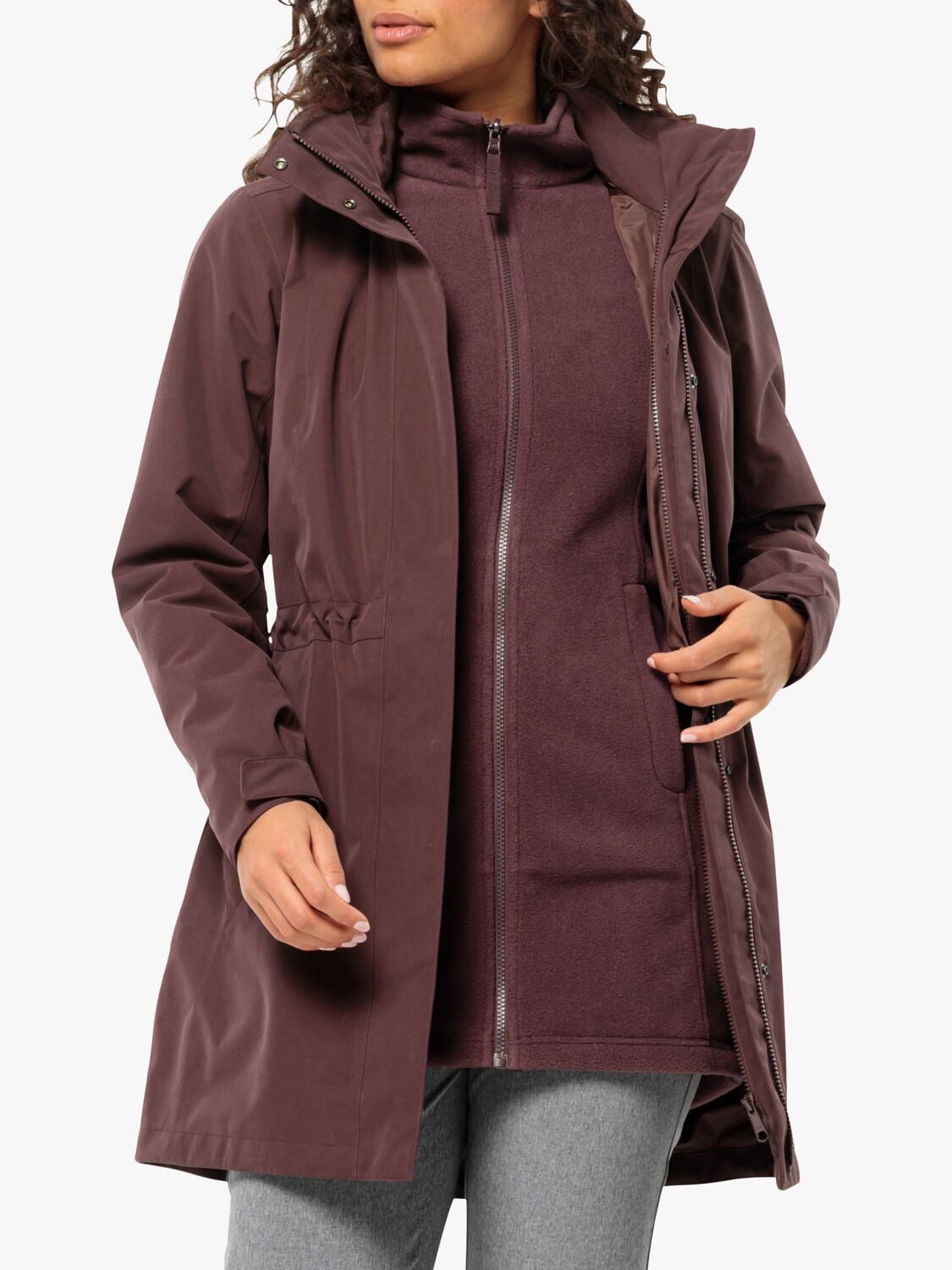 

Женская водонепроницаемая куртка 3-в-1 Jack Wolfskin Ottawa, Boysenberry