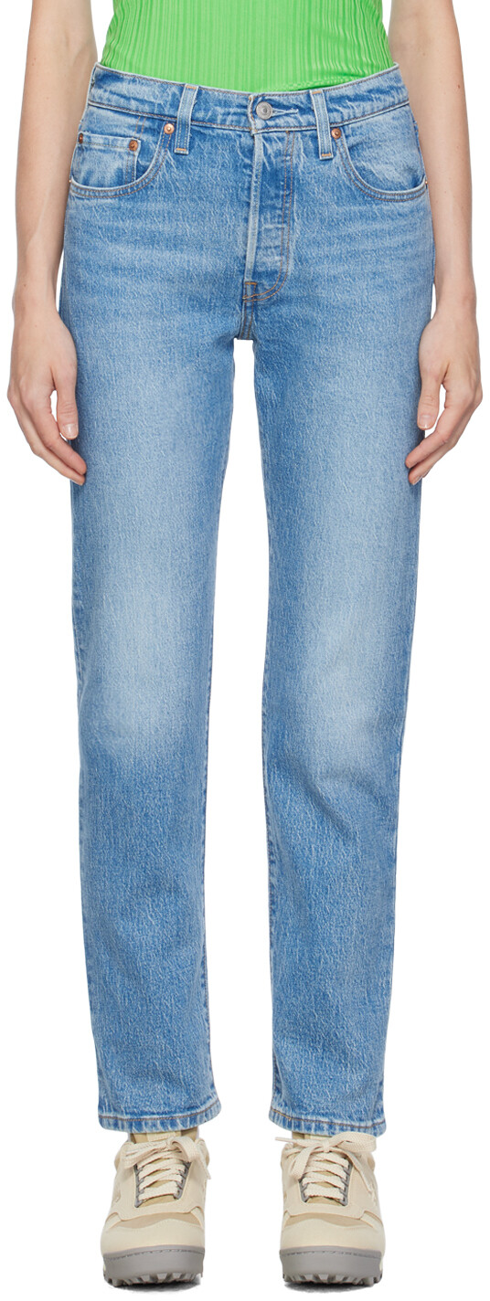 

Синие прямые джинсы 501 Levi's