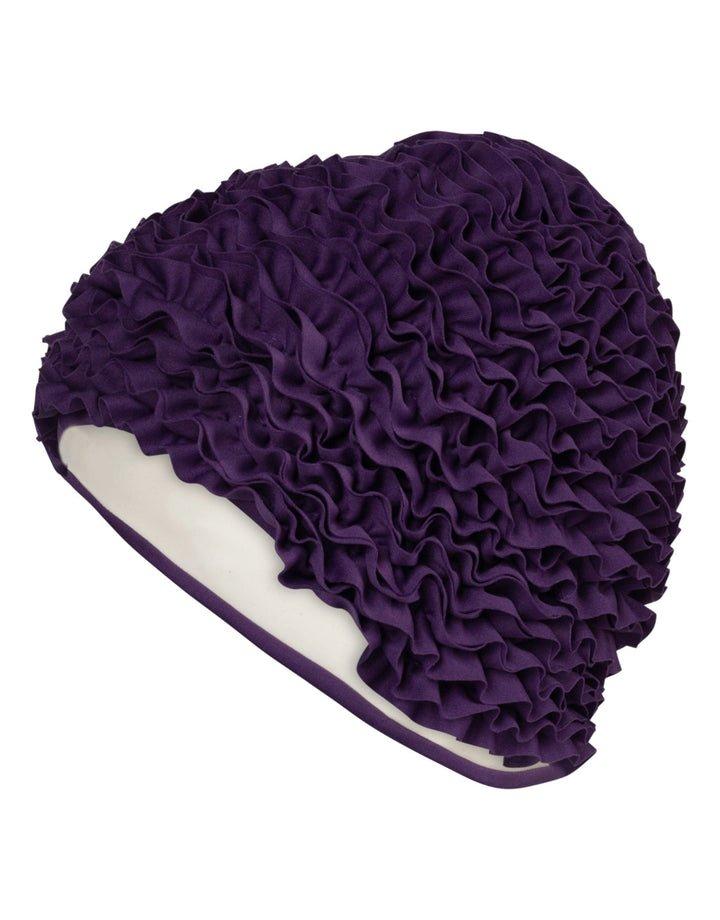 цена Шапочка для плавания из ткани с оборками Fashy, фиолетовый