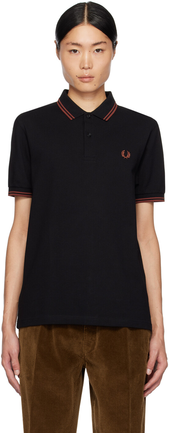 

Черно-коричневая рубашка-поло The Fred Perry Fred Perry