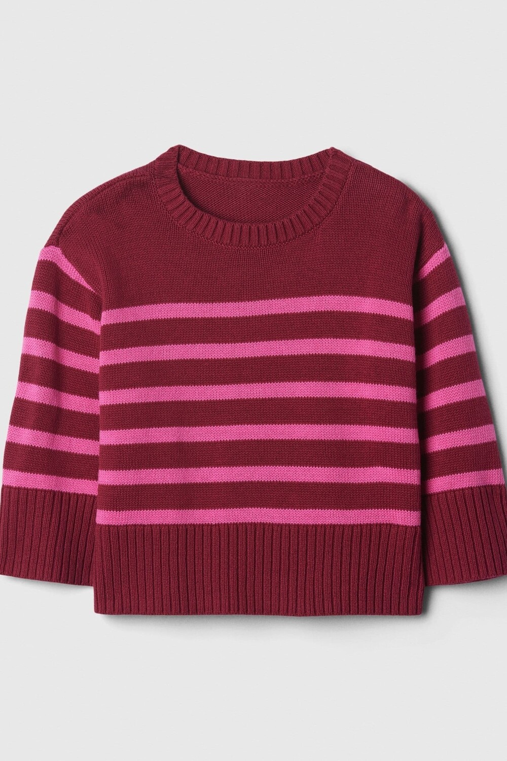 

Вязаный джемпер с круглым вырезом Gap, розовый