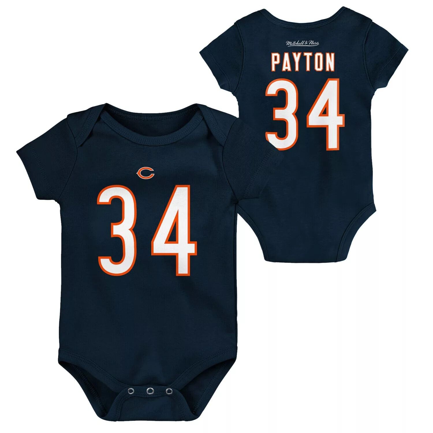 

Боди Mitchell & Ness Walter Payton темно-синего цвета для новорожденных и младенцев Chicago Bears в стиле ретро с именем и номером Unbranded