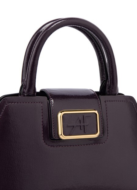 

Маленькая сумка Albi33 из козьей кожи с лаковым эффектом. Alberta Ferretti