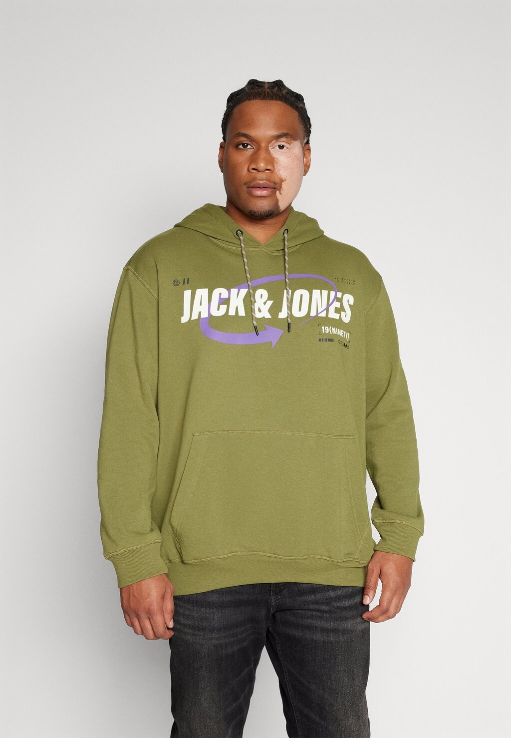 

Толстовка Jcoblack Hood Jack & Jones, цвет olive branch