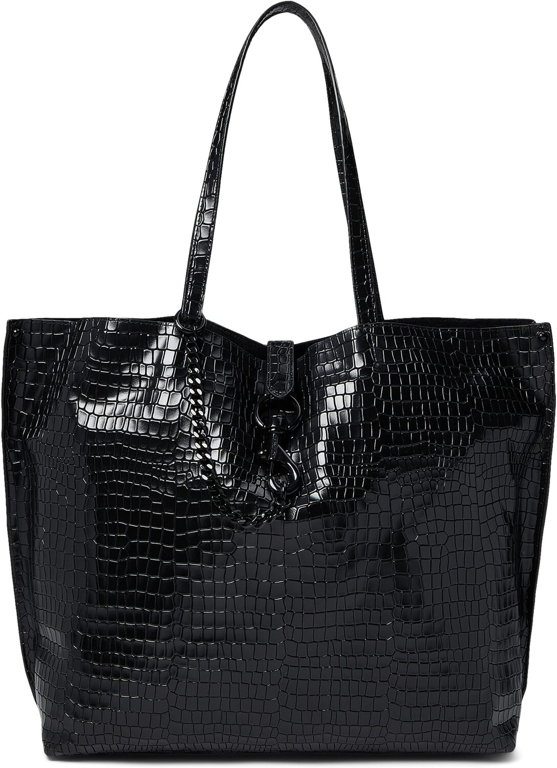

Большая мягкая большая сумка-тоут Megan Rebecca Minkoff, черный