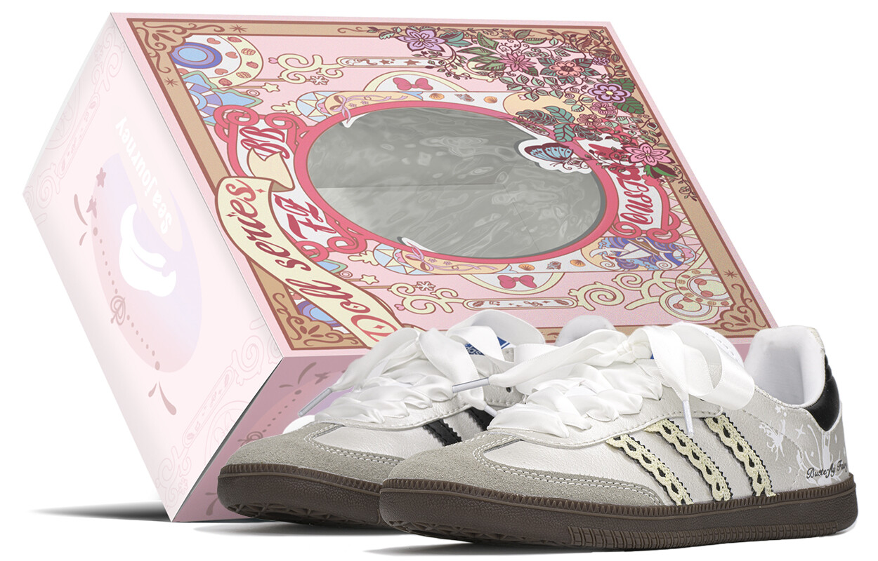

Кроссовки adidas originals Samba Series Skateboarding Shoes Unisex Low-top White/Gold/Silver, белый