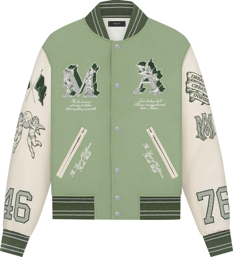 

Куртка Amiri MA Angel Varsity 'Mineral Green', зеленый