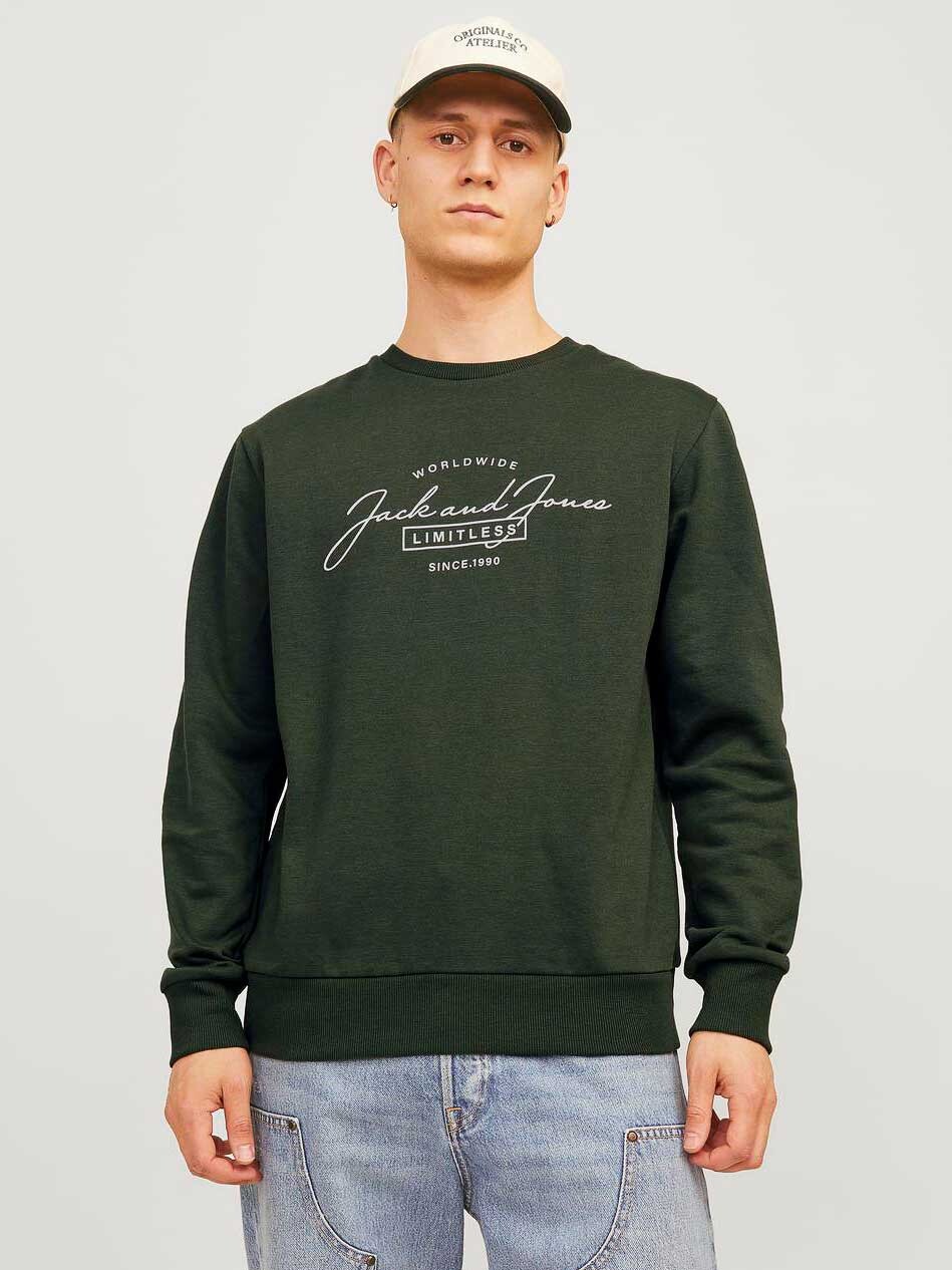 

Блуза Jack & Jones JJFERRIS SWEAT CREW NECK, зеленый