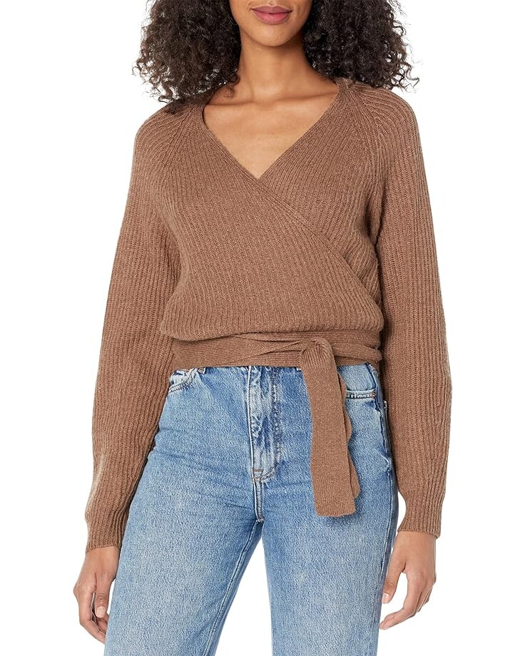 

Свитер Splendid Adele Wrap Sweater, цвет Walnut Heather