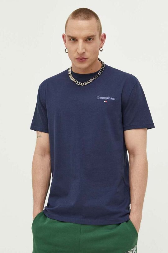 

Хлопковая футболка Tommy Jeans, темно-синий