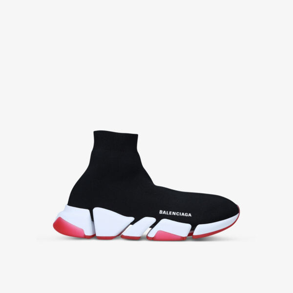 

Мужские кроссовки эластичной вязки Speed 20 Balenciaga, красный, Черный