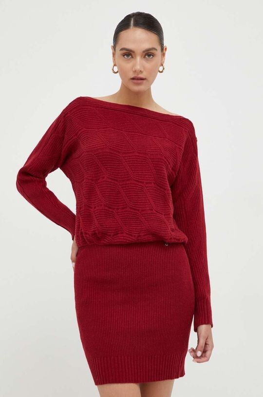

Платье из смесовой шерсти Guess, бордовый