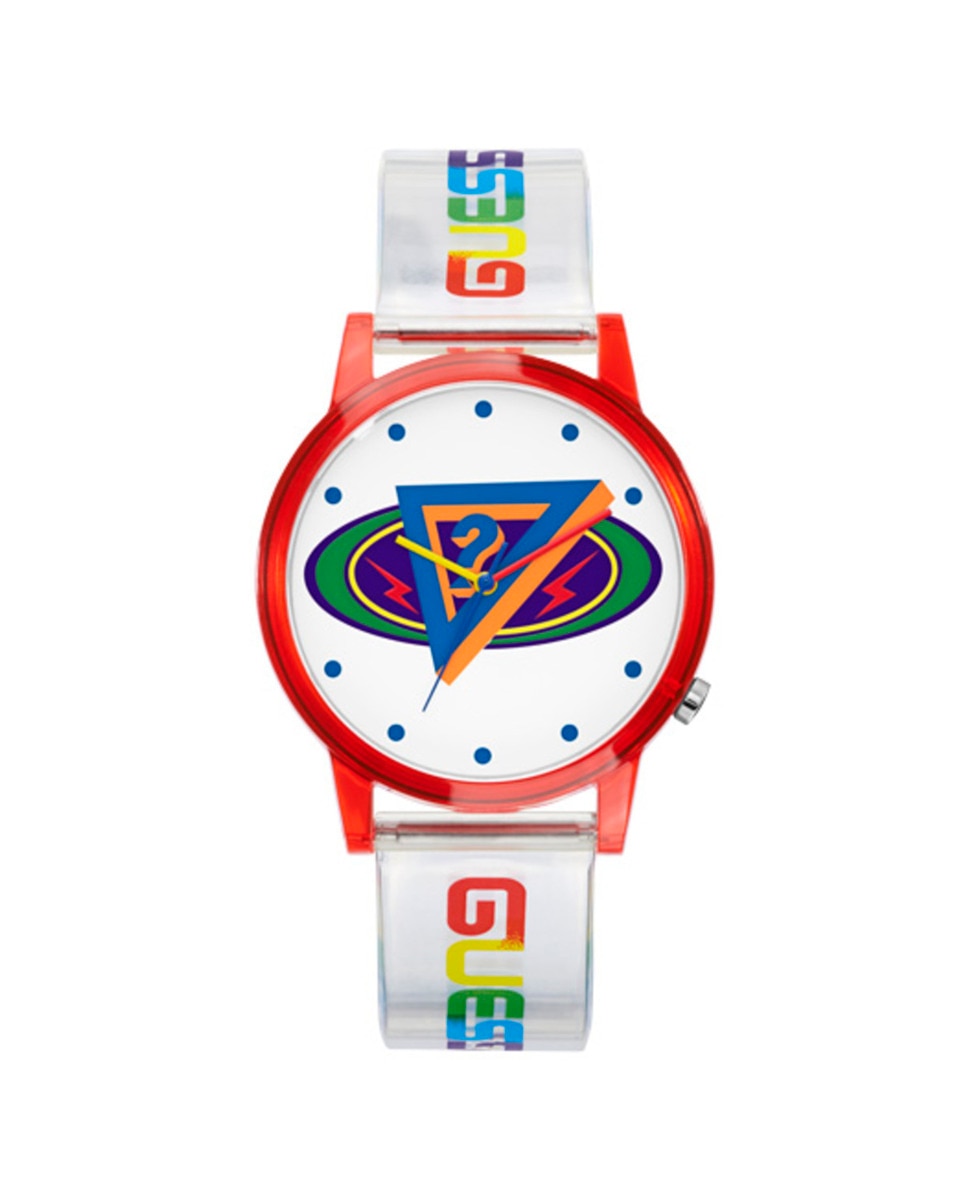 цена Часы-унисекс J balvin V1050M1 из полиуретана с разноцветным ремешком Guess, мультиколор